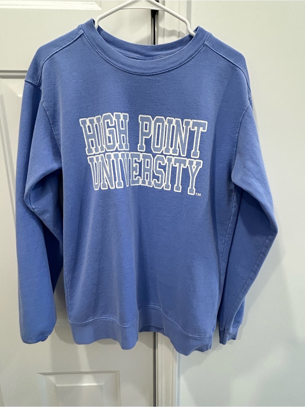 Vintage 90s High Point University Sweatshirt Blue 84 SMALL Heathered Blue UNISEX